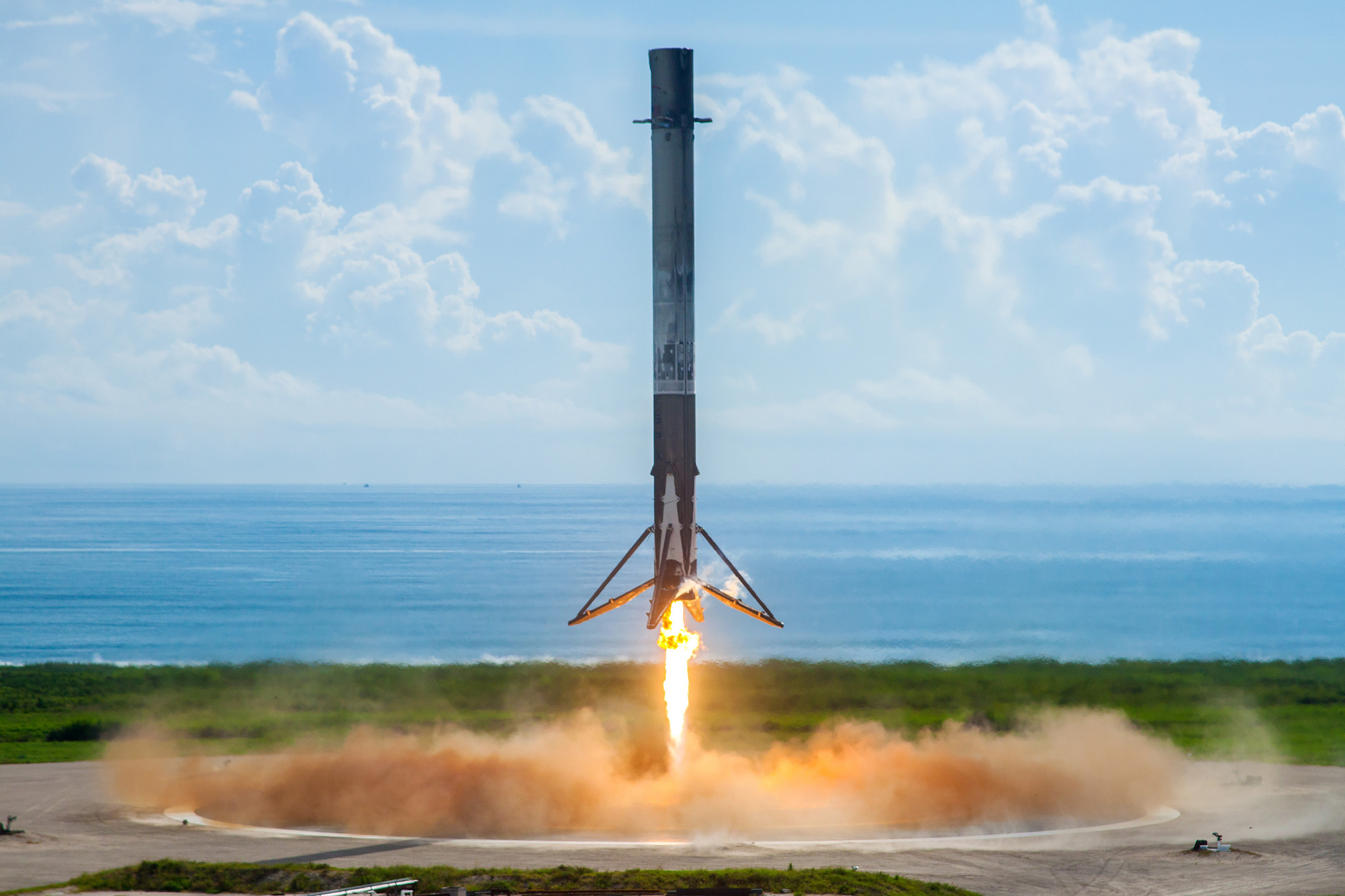 SpaceX Raketenstufe landet