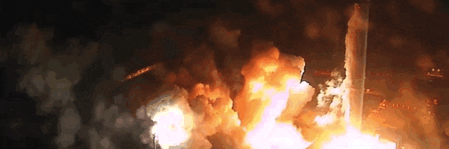 Space X Raketentest in McGregor Texas Falcon Heavy Rakete